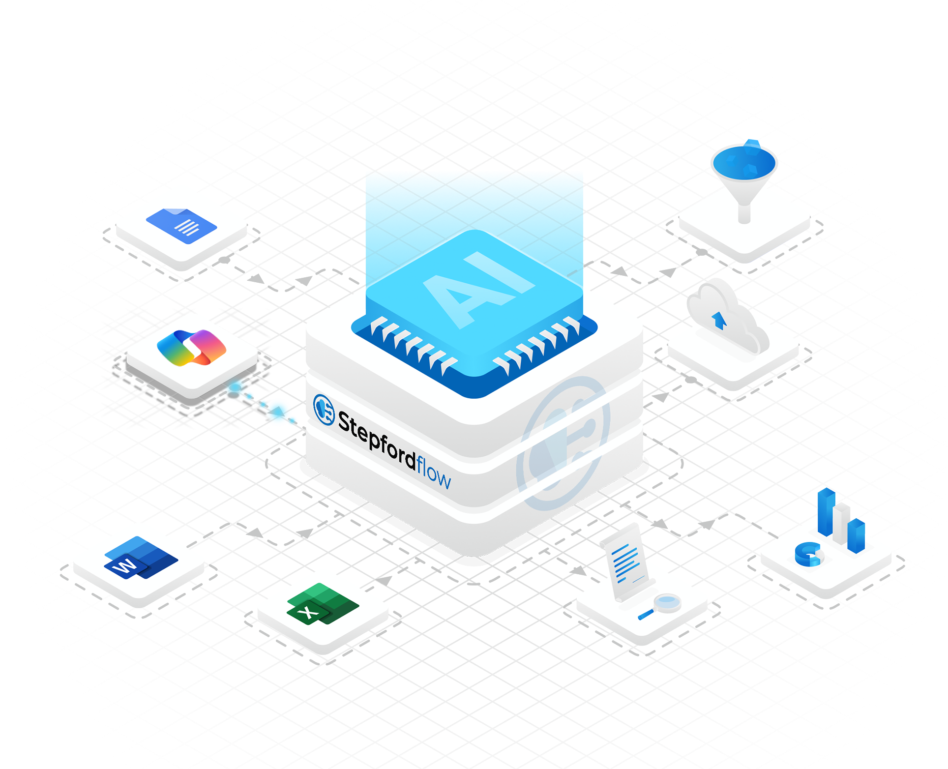 Stepford Flow isometric illustation v1_SF _Copilot