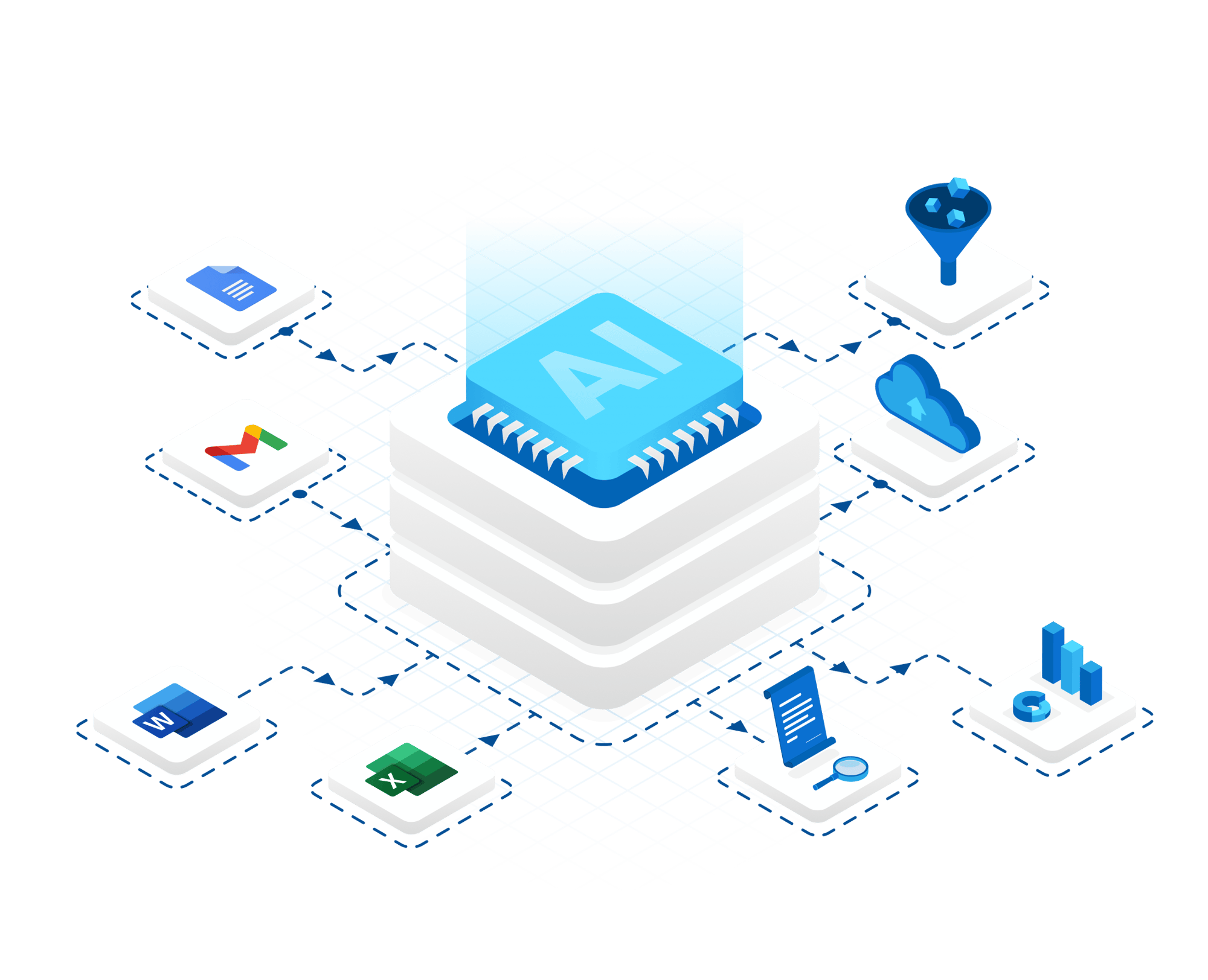 Stepford Flow isometric illustation v3